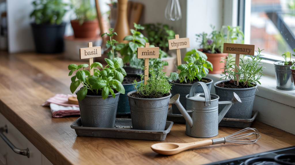 an Herb Garden in a window
