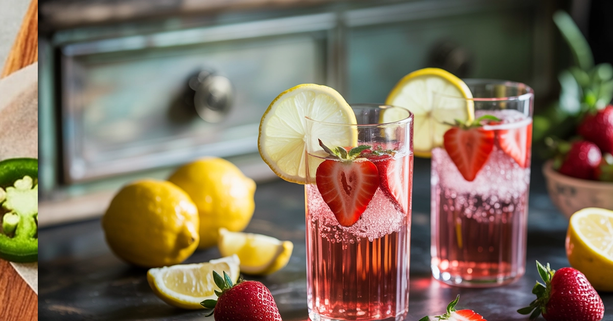 Sparkling lemonade Strawberry Lemonade