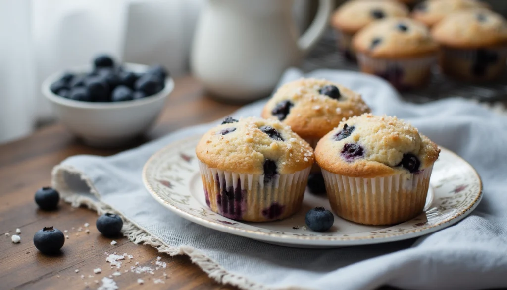 the best homemade blueberry muffins